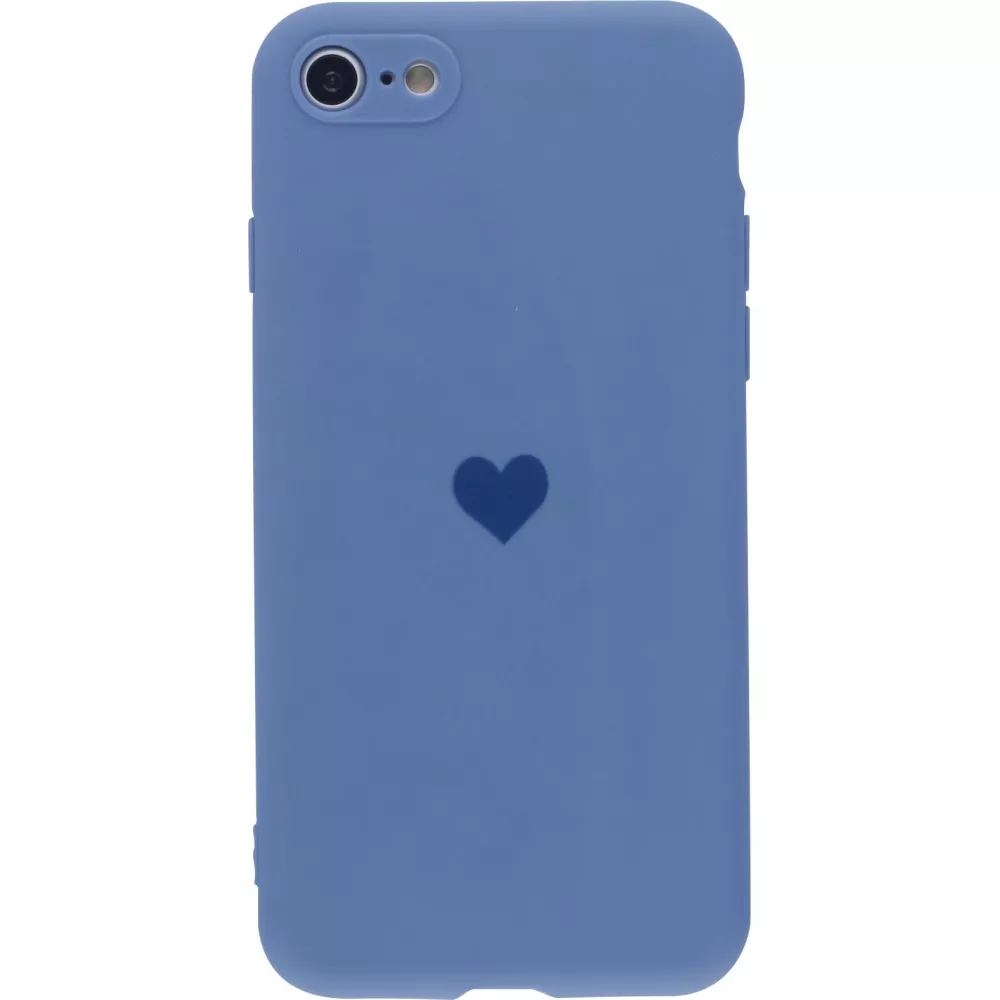 Coque iPhone 7 / 8 / SE (2020, 2022) - Silicone Mat Coeur - Lavande