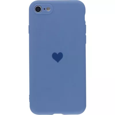 Coque iPhone 7 / 8 / SE (2020, 2022) - Silicone Mat Coeur - Lavande