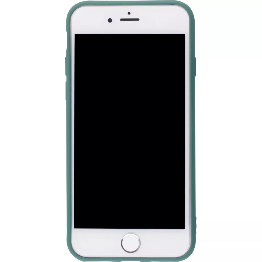 Coque iPhone 7 / 8 / SE (2020, 2022) - Soft Touch avec anneau - Vert foncé