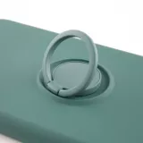 Coque iPhone 7 / 8 / SE (2020, 2022) - Soft Touch avec anneau - Vert foncé