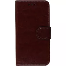 Coque iPhone X / Xs - Premium Flip - Brun