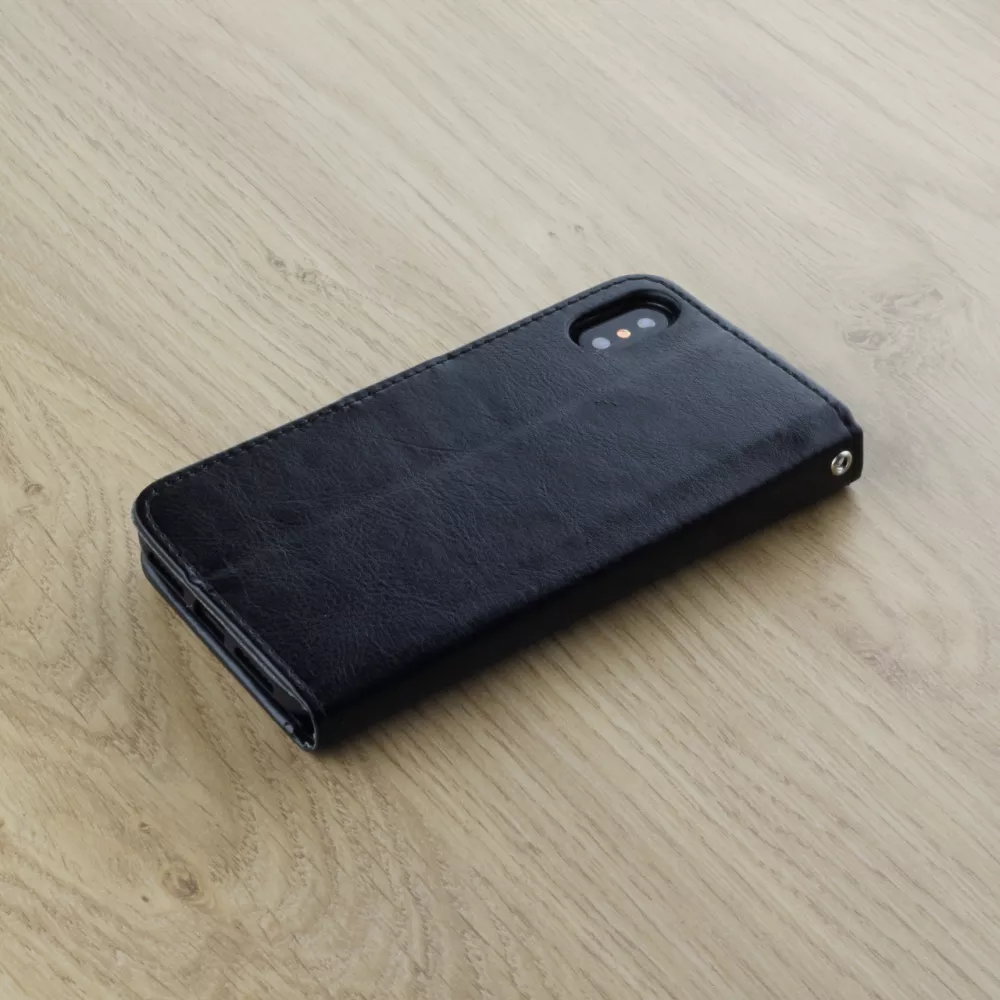 Coque iPhone X / Xs - Premium Flip - Noir