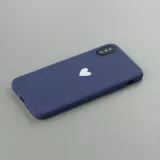 Coque iPhone XR - Gel coeur - Bleu