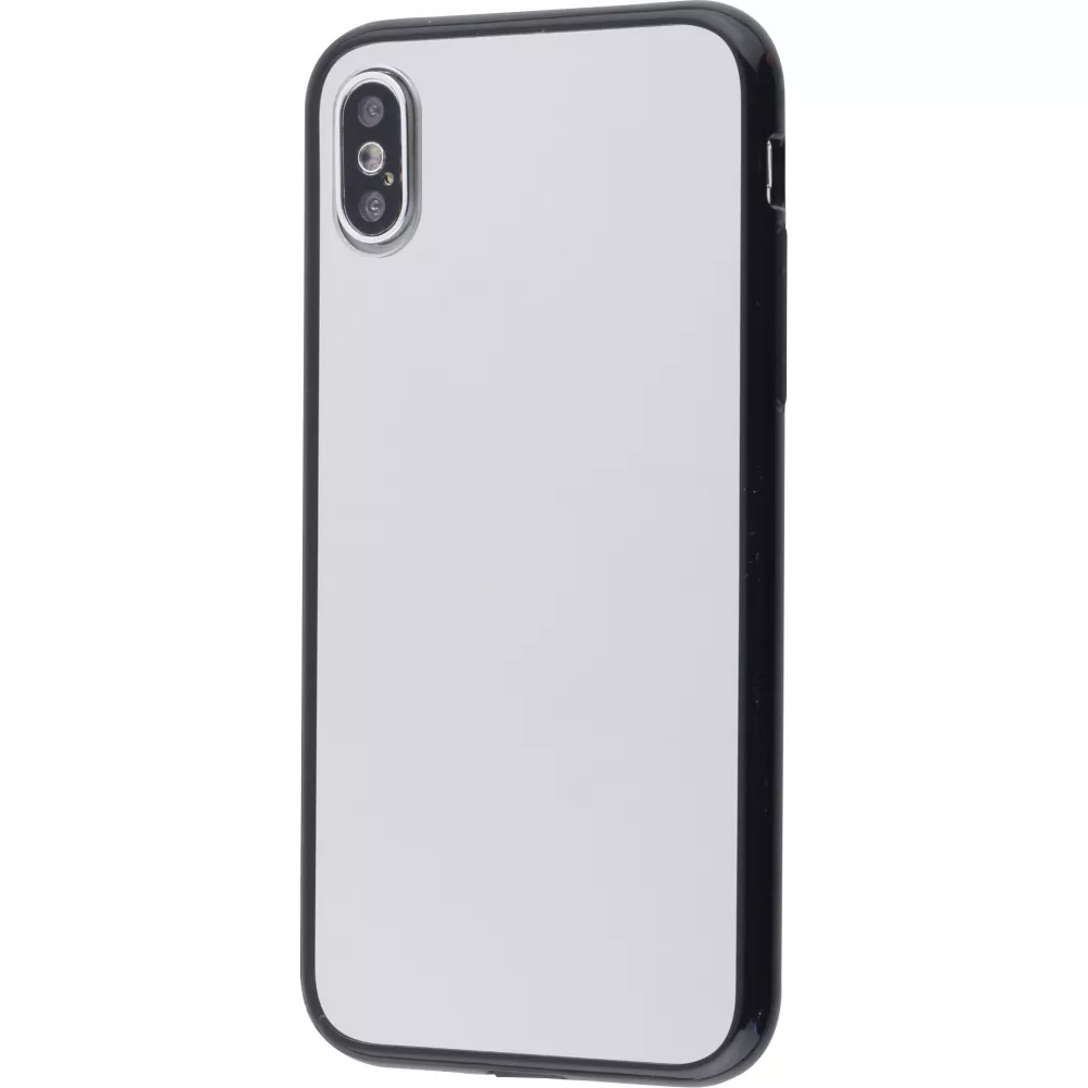 Hülle iPhone X / Xs - Spiegel mit schwarzen Silikonkanten