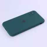 Coque iPhone XR - Silicone Mat Coeur - Vert foncé