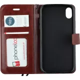 Coque iPhone XR - Premium Flip - Brun