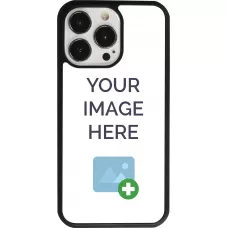 Coque personnalisée avec bords en silicone noir - iPhone 16 Pro