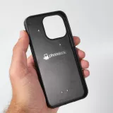 Coque personnalisée avec bords en silicone noir - iPhone 16 Pro