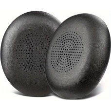 Weiche Leder-Ersatz-Ohrpolster für Jabra Evolve2 65 / Evolve2 40 / Elite 45h - Schwarz