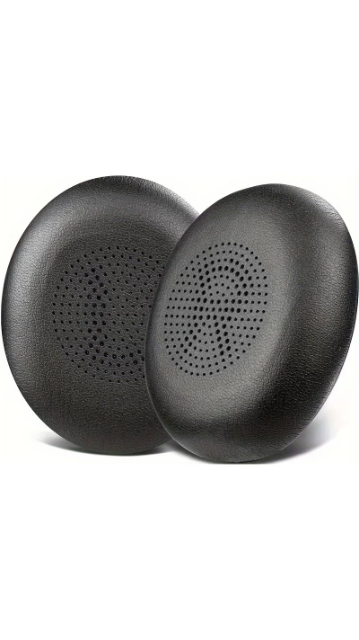 Coussinets de remplacement cuir doux pour Jabra Evolve2 65 / Evolve2 40 / Elite 45h - Noir