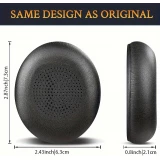 Weiche Leder-Ersatz-Ohrpolster für Jabra Evolve2 65 / Evolve2 40 / Elite 45h - Schwarz