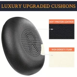 Weiche Leder-Ersatz-Ohrpolster für Jabra Evolve2 65 / Evolve2 40 / Elite 45h - Schwarz