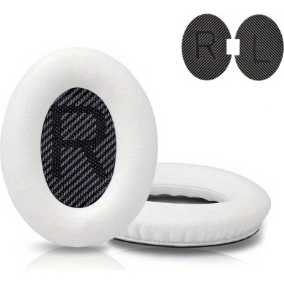 Coussinets d'oreille de rechange pour écouteurs Bose QuietComfort QC2/QC15/QC25/QC35/QC45/SoundLink/SoundTrue - Blanc