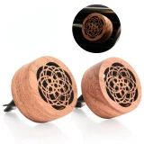 Diffuseur d'arômes pour véhicules Diffuseur d'air en bois avec clip pour la ventilation avec pierres de lave