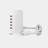 Dudao 5x USB-A Multiport Ladeturm mit integriertem CH-Netzkabel - Weiss