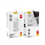 Dudao 5x USB-A Multiport Ladeturm mit integriertem CH-Netzkabel - Weiss