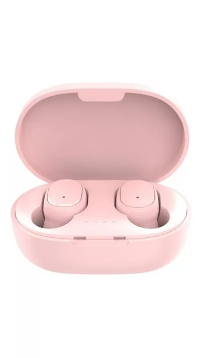 Kabellose Bluetooth Kopfhörer A6S - inkl. Mikrofon, Touch Control und Lade Etui mit LED Anzeige - Rosa