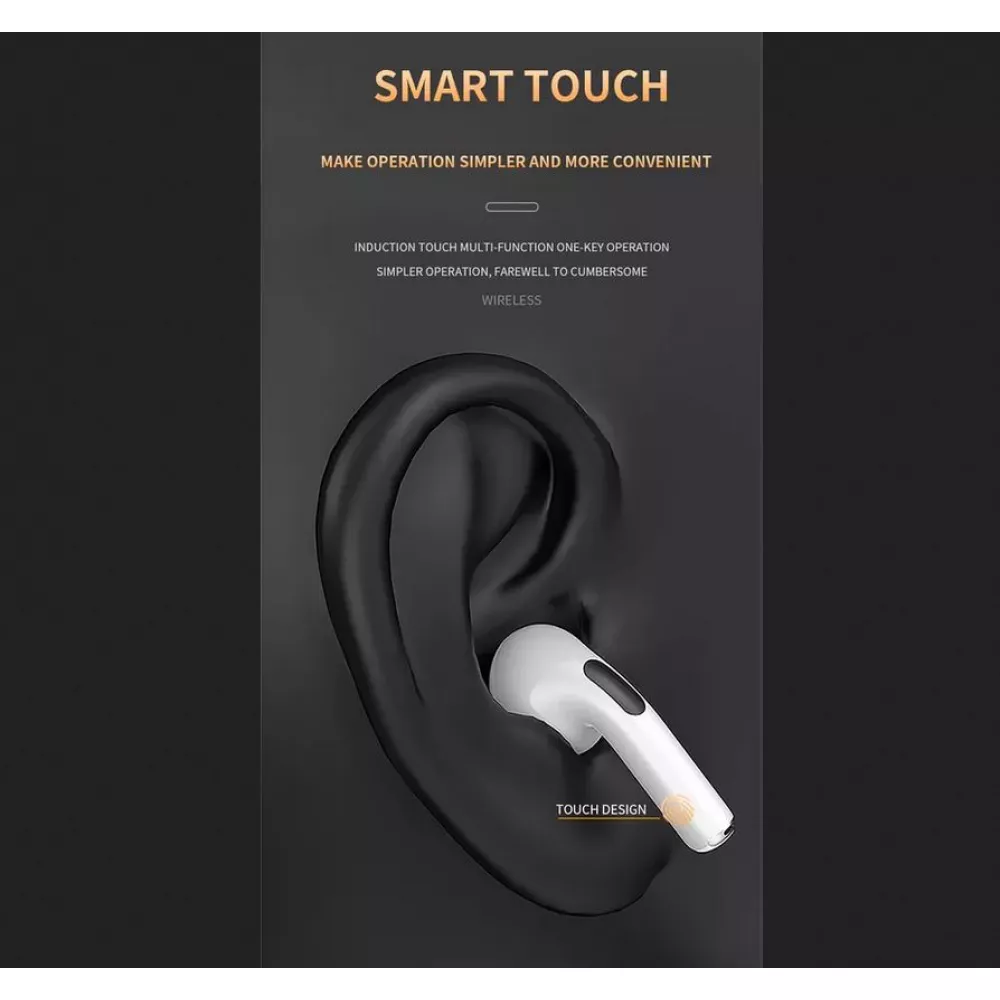 Bluetooth 5.0 Kopfhörer Pro 6 Super Bass wireless Earbuds rundes Design - Weiss