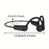 Ecouteurs à conduction osseuse Bluetooth sans fil véritable pour le sport - running - vélo - fitness - Noir