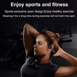 Ecouteurs à conduction osseuse Bluetooth sans fil véritable pour le sport - running - vélo - fitness - Noir