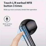 Écouteurs in-ear sans fil Bluetooth 5.3 - Étui de recharge avec affichage digital de la batterie  - Blanc