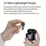 Bluetooth 5.3 In-Ear kabellose Kopfhörer - Ladeetui mit digitaler Batterie Anzeige, USB Type C - Schwarz