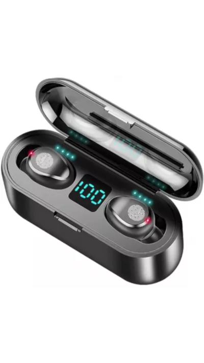 Kabellose Bluetooth Kopfhörer TWS F9 - inkl. Mikrofon, Touch Control und Lade Etui mit LED Anzeige