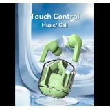 Kabellose Bluetooth-Kopfhörer 5.3 Crystal Pods TWS In-Ear transparent + LED-Anzeige - Weiss