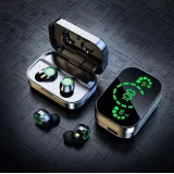 Ecouteurs sans fil Bluetooth In-Ear YD03 BT 5.3 Hifi stéréo LED avec étui de chargement - Argent