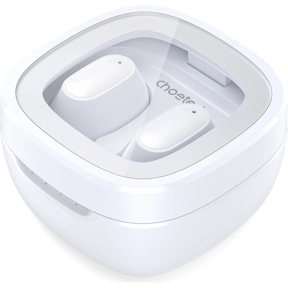 &Eacute;couteurs sans fil TWS Bluetooth 5.3 Choetech haute qualit&eacute; audio avec bo&icirc;te de chargement - Blanc