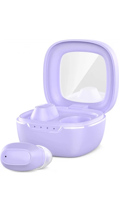 Écouteurs sans fil TWS Bluetooth 5.3 Choetech haute qualité audio avec boîte de chargement - Violet