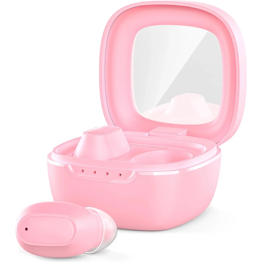 &Eacute;couteurs sans fil TWS Bluetooth 5.3 Choetech hautes performances audio avec bo&icirc;te de chargement - Rose