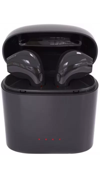 Kabellose Kopfhörer i7S TWS Bluetooth 4.2 - inkl. Verstau- und Lade Etui - Schwarz