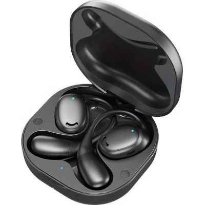 Ecouteurs sport M56 TWS OpenEar &agrave; conduction osseuse Bluetooth sans fil avec &eacute;tui de charge USB-C - Noir