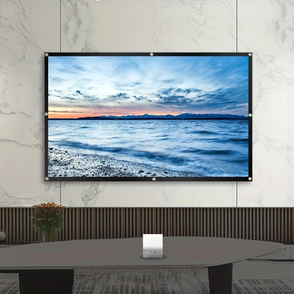 Écran de projection double face 16:9 avec tissu doux facile à nettoyer et à repasser (72 pouces, 182 cm)