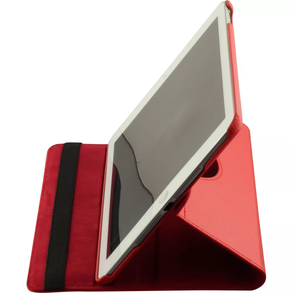 Etui cuir iPad 9.7" (6e gén/2018, 5e gén/2017) / iPad Air / Air 2 - Premium Flip 360 - Rouge