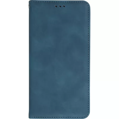 Etui cuir iPhone 13 Pro - Flip Wallet vintage avec fermeture aimantée et compartiment cartes - Bleu