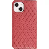 iPhone 14 Leder Tasche - Flip Wallet prestige Design - Rot
