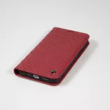 iPhone 14 Leder Tasche - Flip Wallet prestige Design - Rot