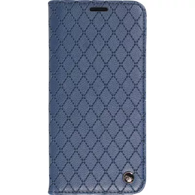 Etui cuir iPhone 14 Pro - Flip Wallet design prestige - Bleu