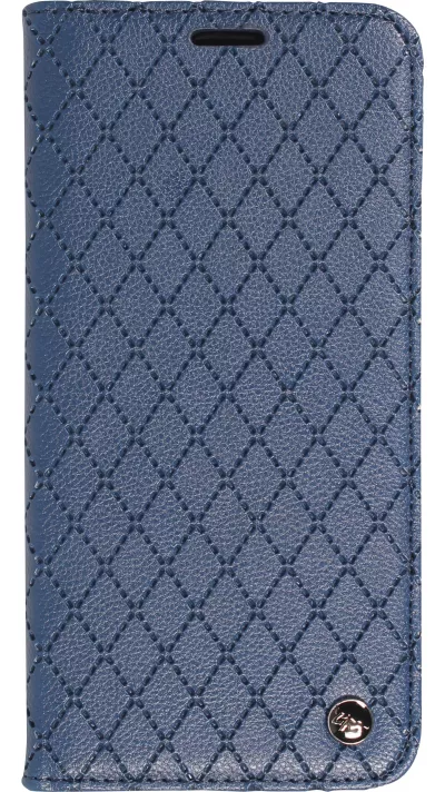 Etui cuir iPhone 14 Pro - Flip Wallet design prestige - Bleu