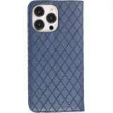 Etui cuir iPhone 14 Pro - Flip Wallet design prestige - Bleu