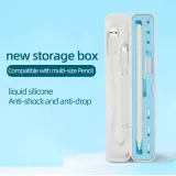 Étui de protection Boîte de rangement Apple Pencil 1 & 2 liquid silicone intérieur blanc