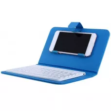 Étui universel pour smartphone avec clavier Bluetooth amovible - Bleu