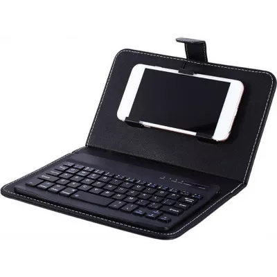 Étui universel pour smartphone avec clavier Bluetooth amovible - Noir