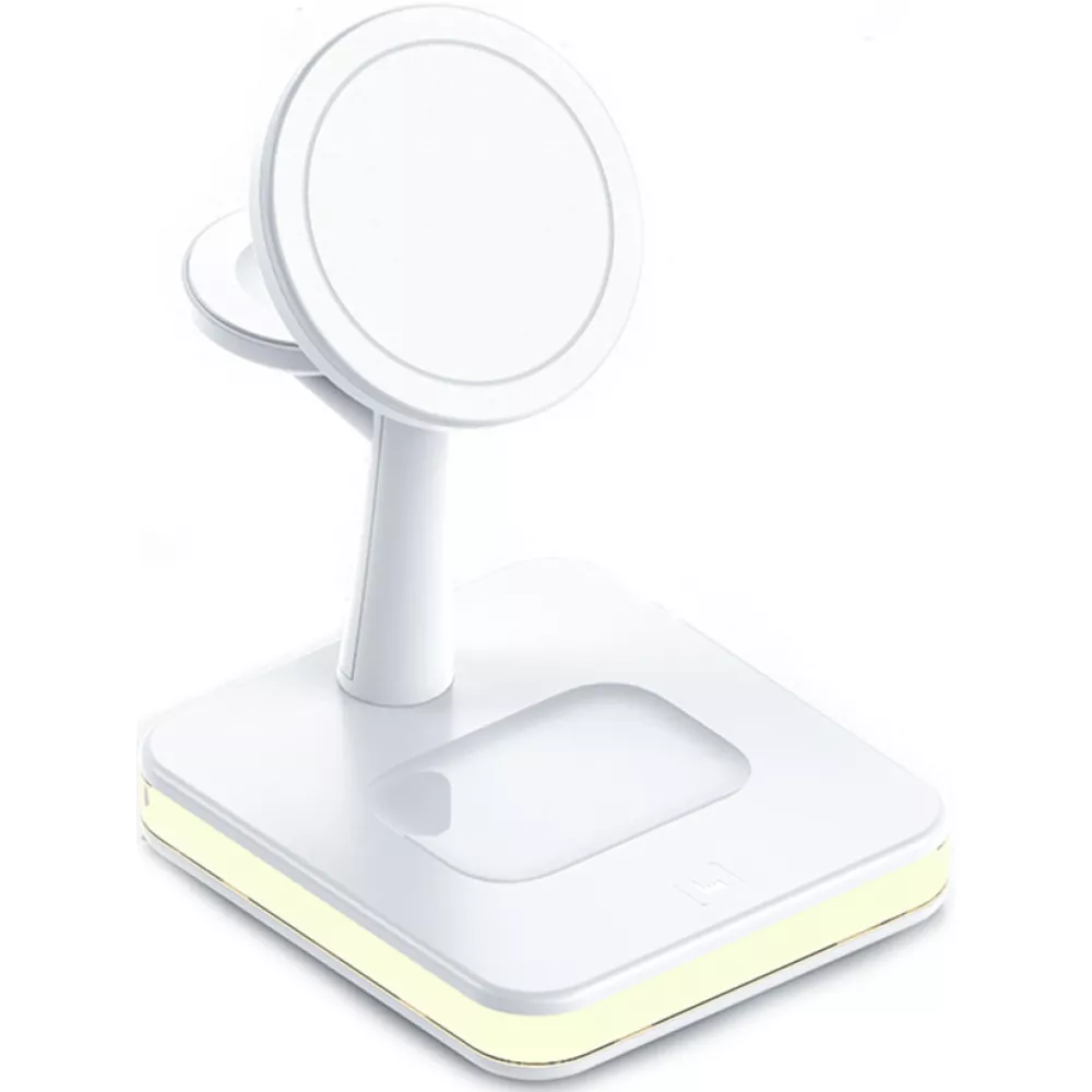 Fast Charge 4 en 1 Wireless station de charge incl. MagSafe + lumière LED - Blanc