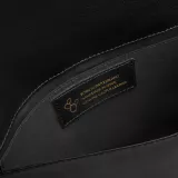 First Pochette mini sac à main en véritable cuir de cactus et 2 lanières intégrées - Noir