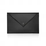 First Pochette mini sac à main en véritable cuir de cactus et 2 lanières intégrées - Noir