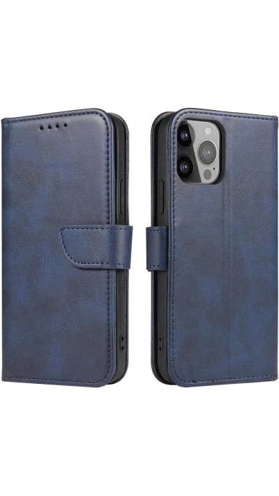 Fourre Samsung Galaxy S25+ - Flip cuir avec rabat magn&eacute;tique - Bleu fonc&eacute;
