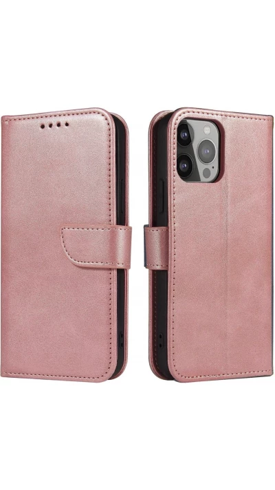 Fourre Samsung Galaxy S25 Ultra - Flip cuir avec rabat magn&eacute;tique - Rose